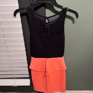 Charlotte Russe sheer cut out two tone dress